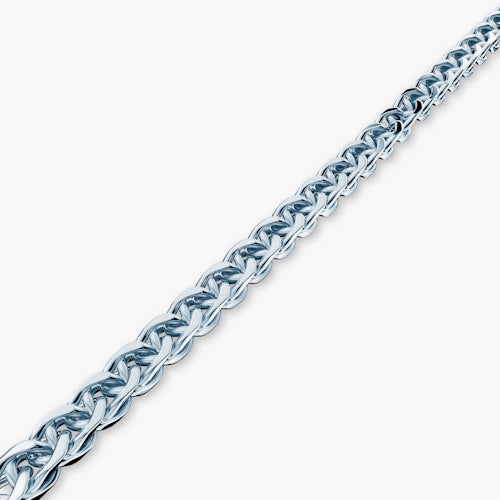 Łańcuszek Savicki 0,9mm: białe złoto 585, lisi ogon